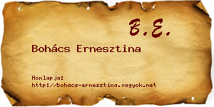 Bohács Ernesztina névjegykártya